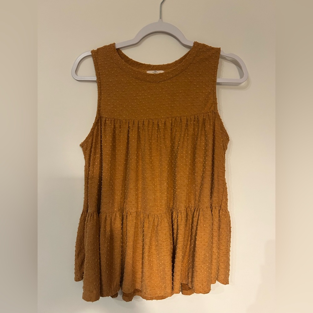 Entro Boutique Mustard Sleeveless Top